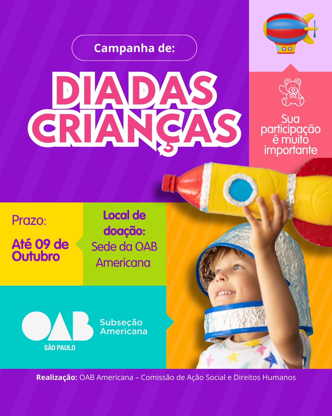CAMPANHA DO DIA DAS CRIANÇAS 2025 – OAB Americana